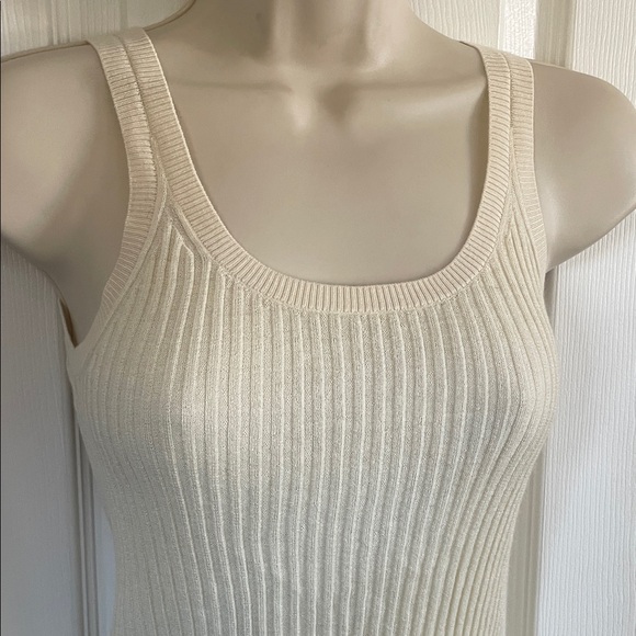 COS Cream Ribbed Tank Top #77 - Picture 2 of 8